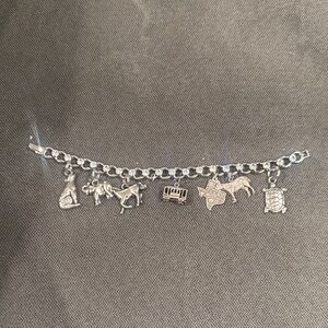 Texas Sterling Silver Charm Bracelet